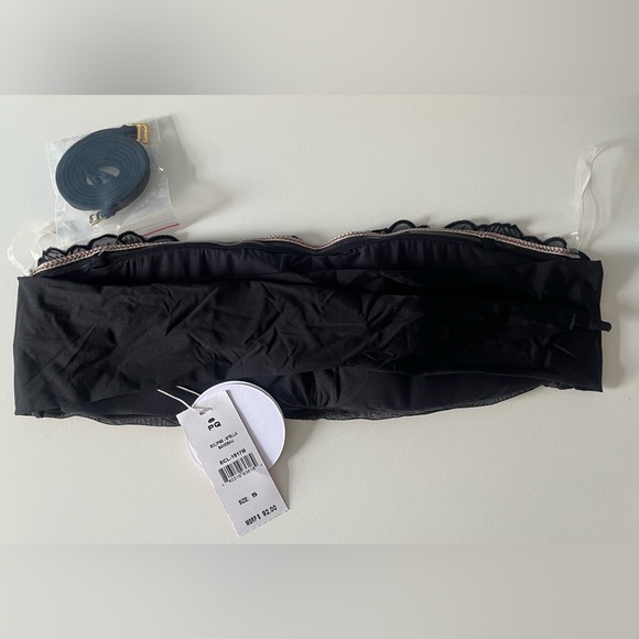 PQ SWIM Floral Lace Black Bandeau Swim Top - Picture 6 of 6